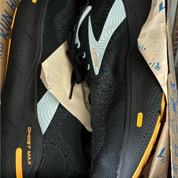 Brooks Ghost Men's Black/Orange/Cloud Running Shoes NEW Sz 13 - Picture 5 of 5